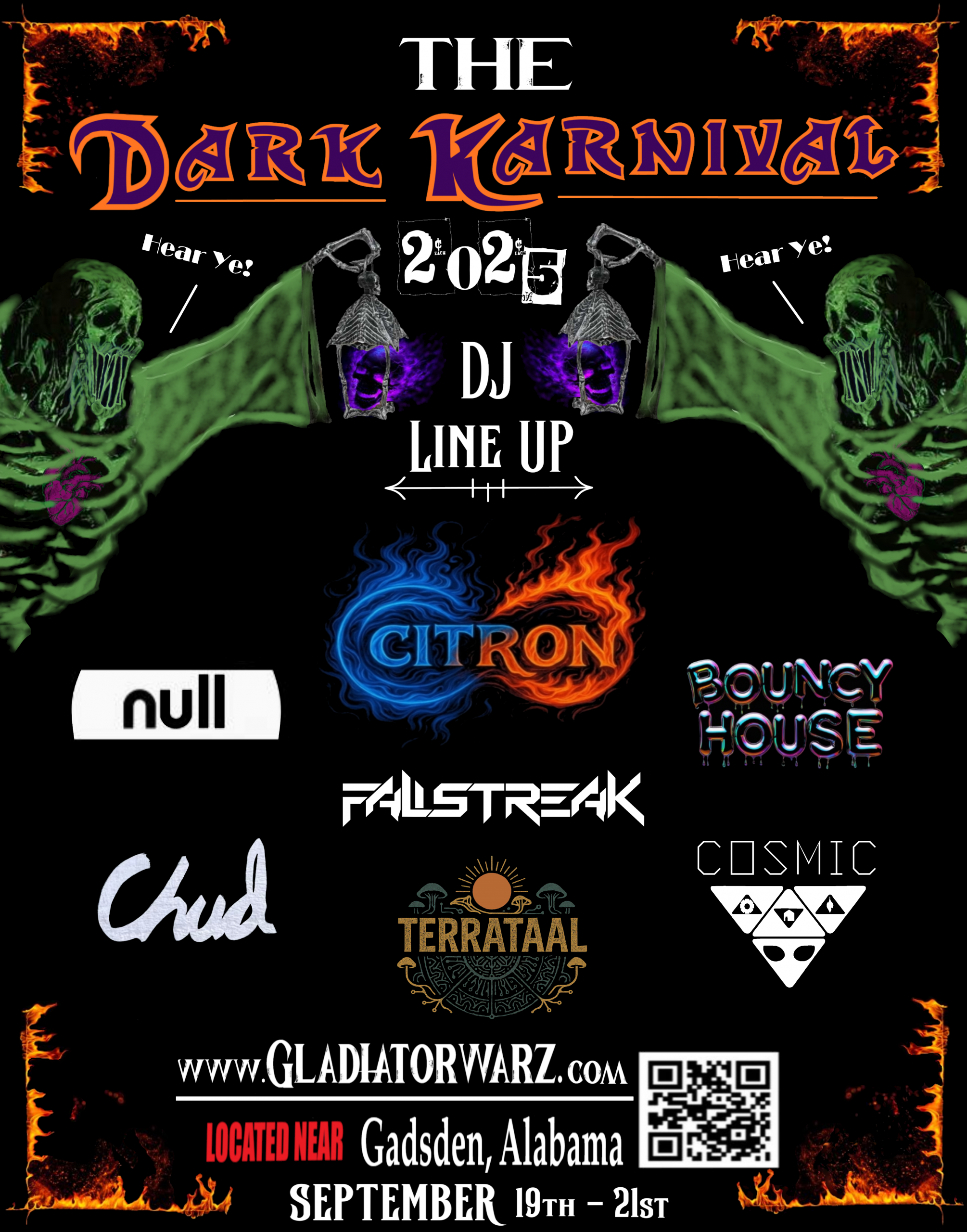 DJ Lineup for Dark Karnival 2025