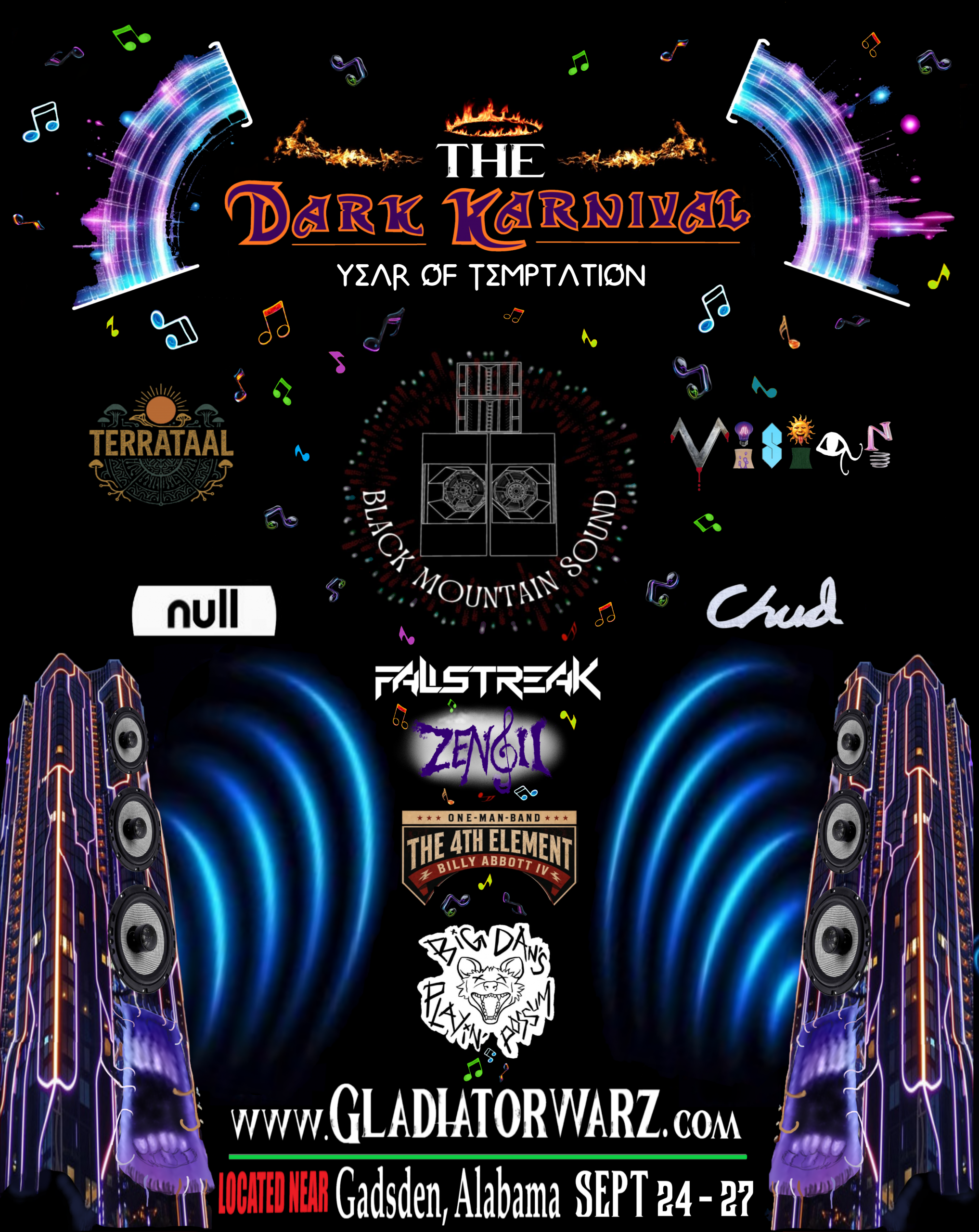 Music Schedule Dark Karnival 26